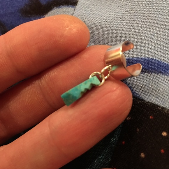 Jewelry Nwtsmall Hand Carved Turquoise Feather Ear Cuff Poshmark